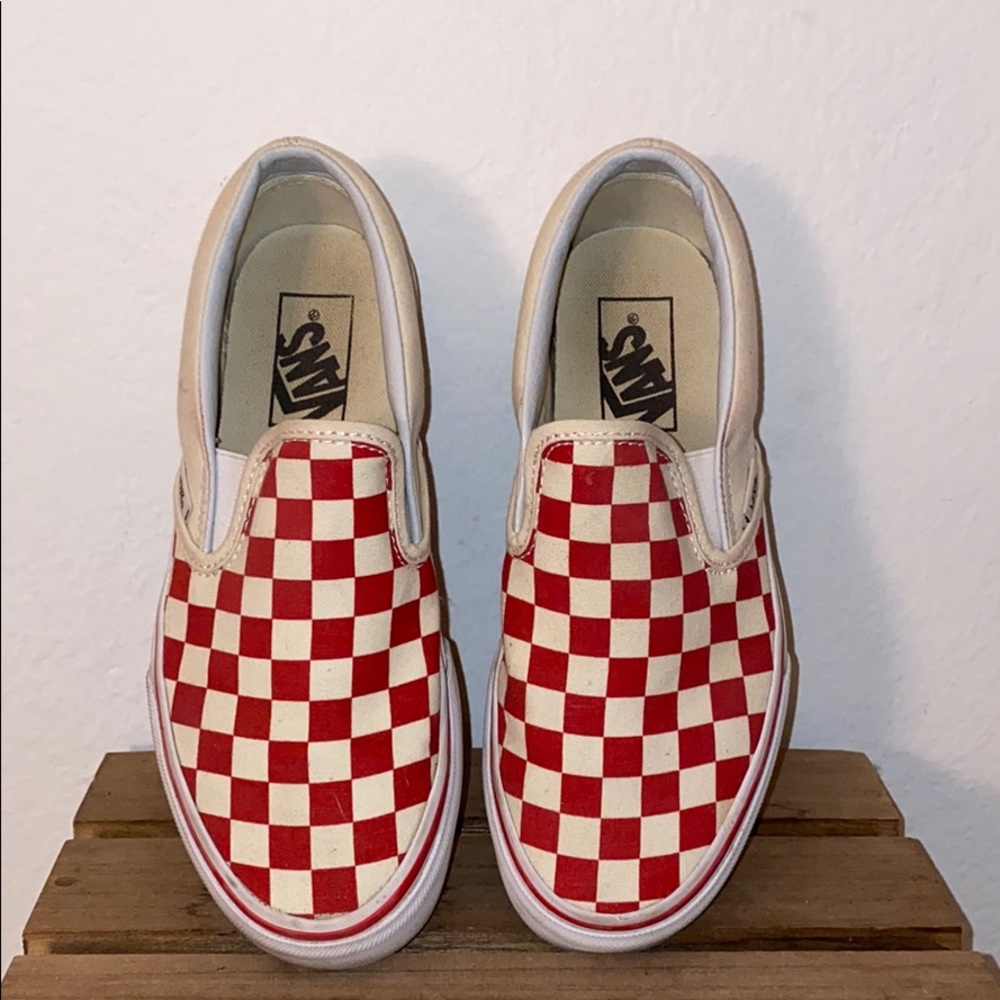 RED CHECKERED VANS